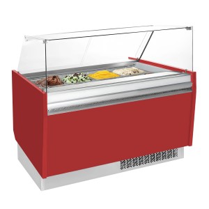 Вітрина для морозива GGM Gastro LIAM ESTI15R, червона