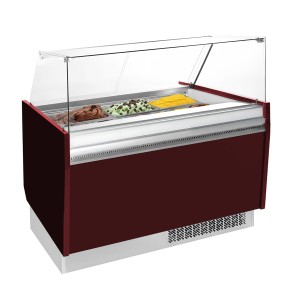 GGM Gastro LIAM ESTI12GR Low-Temperature Display Case, Garnet Red