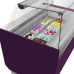 GGM Gastro LIAM ESTI12V Ice Cream Display Freezer, Violet, Hinged Glass Lid
