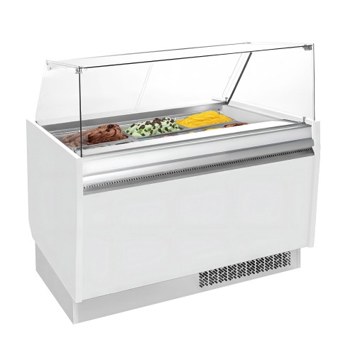 Витрина для мороженого GGM Gastro LIAM ESTI12W, белая