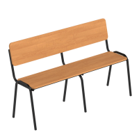 “Alisa” Chipboard Bench Beech, Black
