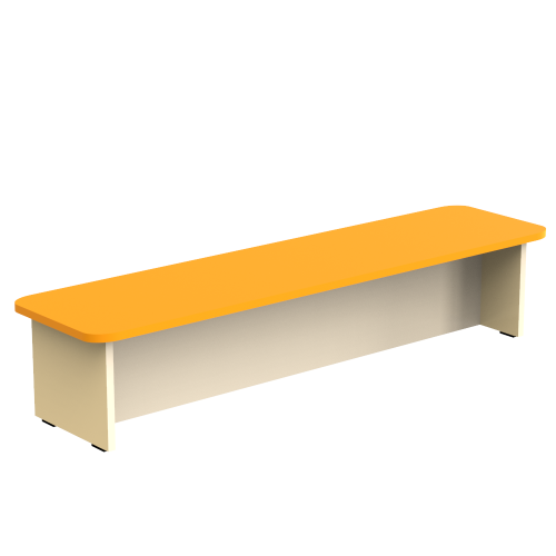 Children's bench for dressing rooms Orange/Vanilla, 220 mm