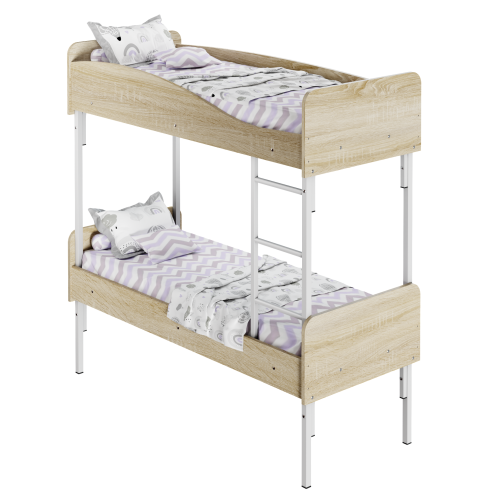 Children's bunk bed Sonoma Oak, Gray
