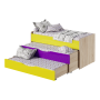 “Neon” Three-Tiered Child Bed Sonoma Oak, Lilac / Yellow