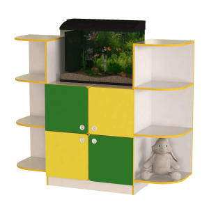 Aquarium Cabinet Green / Yellow