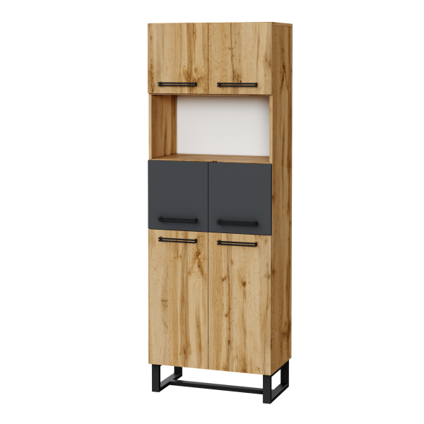 Closed bookcase for documents SB 6 Anthracite / Appalachian Oak