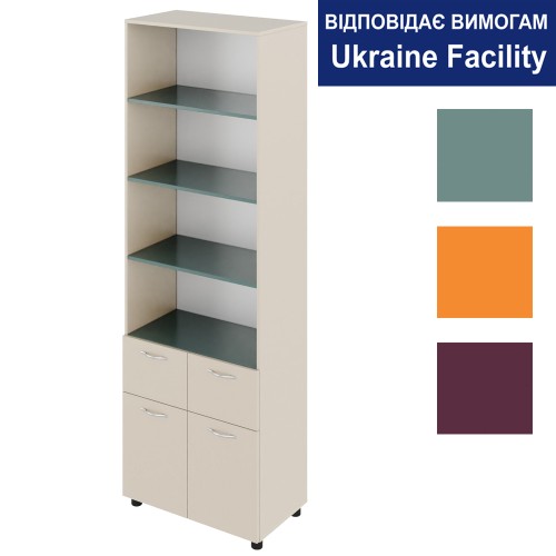 Шафа з відкритими полицями та чотирма шухлядами Standard