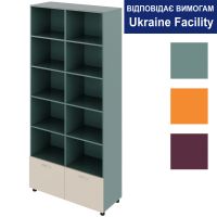 Шафа з відкритими полицями та двома шухлядами Color