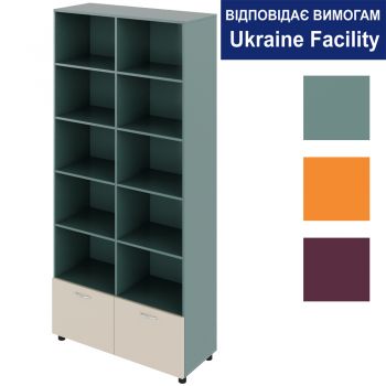 Шафа з відкритими полицями та двома шухлядами Color
