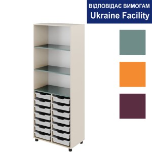 Шафа з відкритими полицями та пластиковими лотками Standard