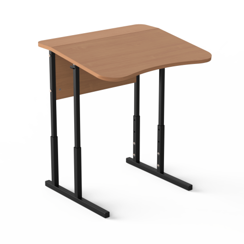 Single-Seater Anti-Scoliosis Table with Height Adjustment Beech, Black