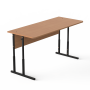 Two-Seater Auditorium Table with Height Adjustment Beech, Black