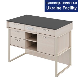 Стіл демонстраційний з РОЗЕТКАМИ Combi МДФ+HPL