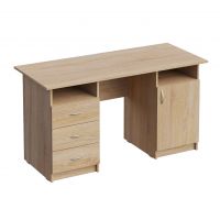 Working Desk with a Cupboard and 3 Drawers P 464 Sonoma Oak Left