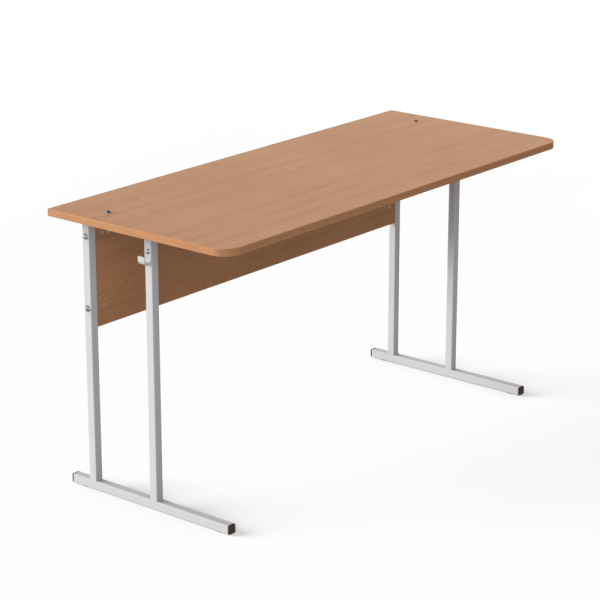 Two-Seater Student's Table Beech, Gray