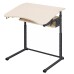 Single student desk on a flat oval with adjustable tabletop angle 3-6, 4-6, 4-7 chipboard