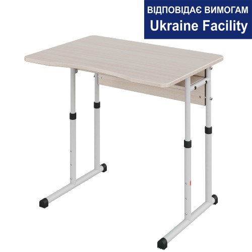 Single rectangular student table with shelf made of chipboard 3-6, 4-6, 4-7