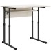 Single rectangular student table with shelf made of chipboard 3-6, 4-6, 4-7