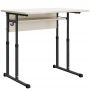 Single rectangular student table with shelf made of chipboard 3-6, 4-6, 4-7