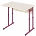 Single rectangular student table with shelf made of chipboard 3-6, 4-6, 4-7
