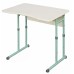 Single rectangular student table with shelf made of chipboard 3-6, 4-6, 4-7