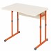 Single rectangular student table with shelf made of chipboard 3-6, 4-6, 4-7