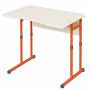 Single rectangular student table with shelf made of chipboard 3-6, 4-6, 4-7