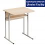 Single student desk with shelf US 11 No. 6 on square chipboard tube