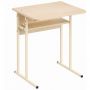Single student desk with shelf US 11 No. 6 on square chipboard tube