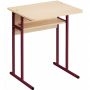 Single student desk with shelf US 11 No. 6 on square chipboard tube