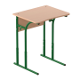 Single schoolchild's table with height adjustment Beech, Green