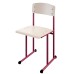 School chair on skis for 6th growth group on a round tube HPL