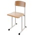 School chair on skis for 6th growth group on a round tube