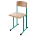 School chair on skis for 6th growth group on a round tube