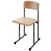 School chair on skis for 6th growth group on a round tube