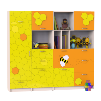Стенка для игрушек и пособий 