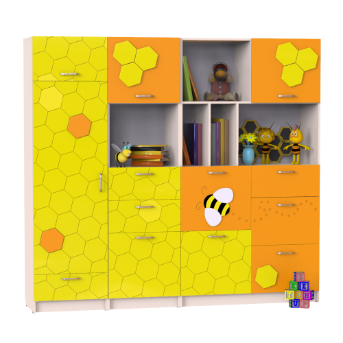 Little Bee Toy and Education Book Cabinet