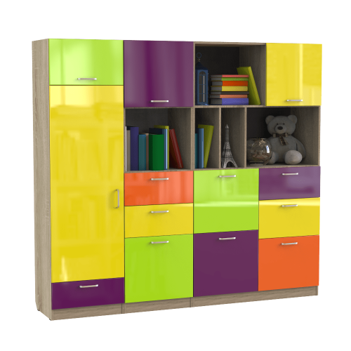 Neon 2 Toy and Education Book Cabinet Sonoma oak