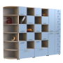 Стенка для кабинета украинского языка Ваниль, Голубой
