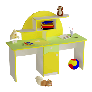 "Rainbow" Desk for Fine Arts Yellow / Green water