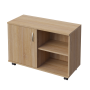 Movable bedside table with additional shelf Sonoma Oak Left