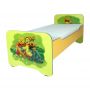Bed with rounded sides and photo printing, without mattress