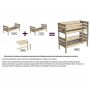 Bed made of natural wood, without mattress