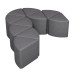 Framed Segment Pouf (Fabric)