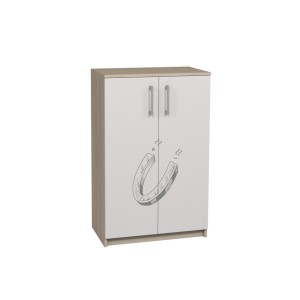 Closed Cabinet with Two Doors and Photo Print