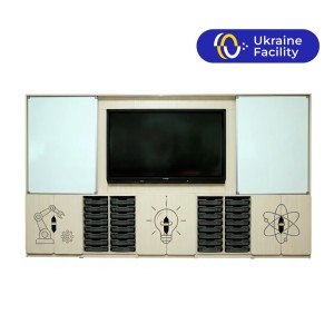 Стенка для предметных кабинетов «Интерактивное образование» STEM-класс с фотопечатью (без интерактивной панели)