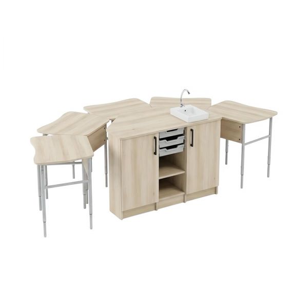 Chemistry Room Work Station (Sink Cabinet and Table)
