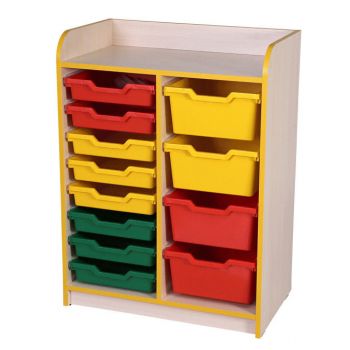 2-Section Cabinet with Trays, 