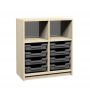 Open Cabinet with Trays