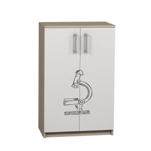 Closed Cabinet with Photo Print for Chemistry Classroom